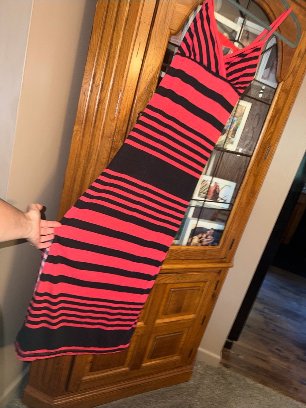 MEDIUM Pretty Striped Maxi Skirt Dress. Slit. MUST BE BUNDLED